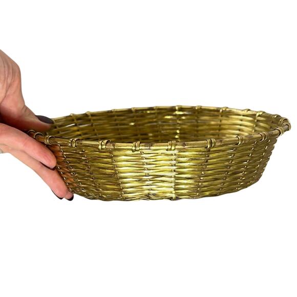 Vintage- India- Brass Woven regency- decor - golden- retro - Picture 3 of 10